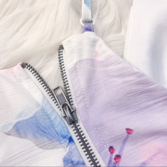 Showpo Romper Playsuit in Purple Blue Floral - Picture 8 of 9